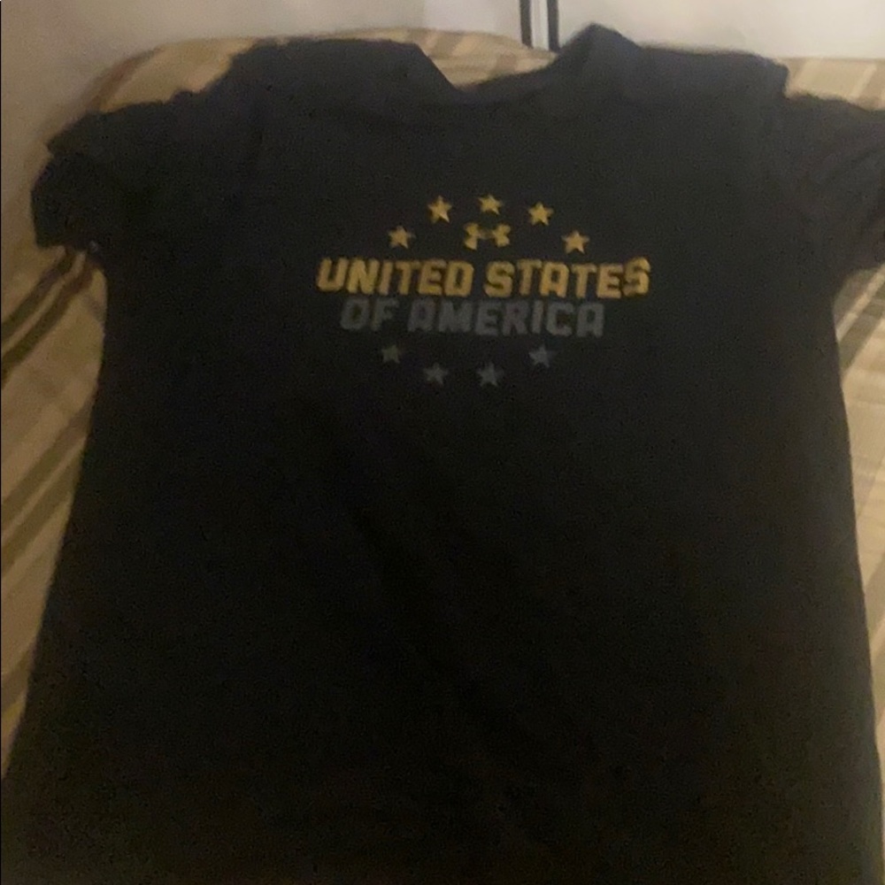 Under armor black and gold USA t-shirt
